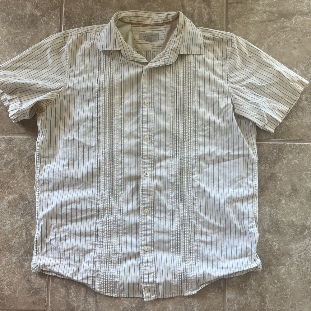 Button Down Banana Republic Collared Pinstripe Shirt